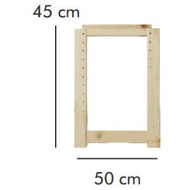 ABC Gavel HxD: 45x50 cm, natur