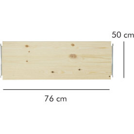 ABC hyllplan LxD: 76x50 cm, natur
