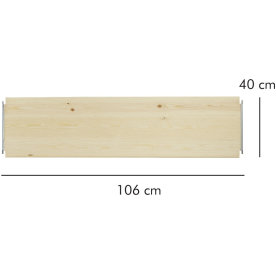 ABC hyllplan LxD: 106x40 cm, natur