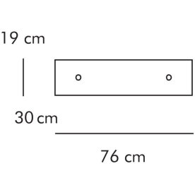 ABC låda, bredd 76x30 cm, vitlaserad