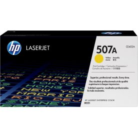 HP nr 507A/CE402A lasertoner, gul, 6000 s