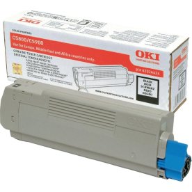 Lasertoner OKI 43324424 Svart 6000 sidor