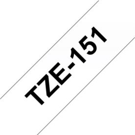Brother TZe-151 labeltape 24mm, sort på klar