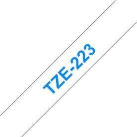 Brother TZe-223 labeltape 9mm, blå på hvid