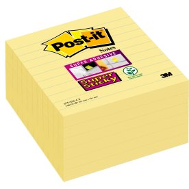 Post-it Notes 101x101 mm, Canary gul, linjeret