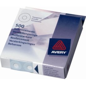 Avery Hålförstärkare, 500st, vita i dispenser