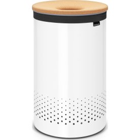 Tvättkorg Brabantia 60 L Vit med korklock