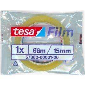 Tesa tejp 15 mm x 66 m, klar