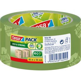 Tesa ecoLogo Packtejp, 50 mm, PP, grön