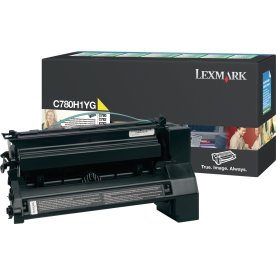 Lasertoner Lexmark C780H1YG Gul 10 000 sidor