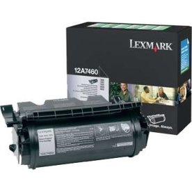 Lexmark 12A7460 lasertoner, sort, 5000s