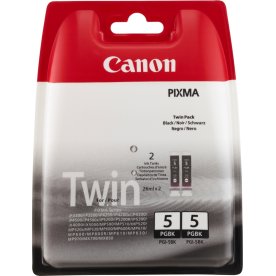 Canon PGI-5BK blækpatroner, 2-pak