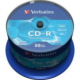 Verbatim CD-R 700 MB/80 min spindel, 50 st.
