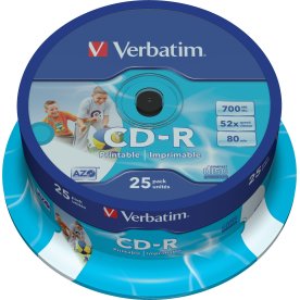 Verbatim CD-R 700 MB/80 min printable, 25 st.