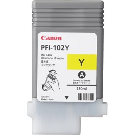 Canon PFI-102Y blækpatron, gul, 130 ml