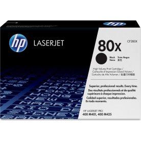 HP 80X/CF280XD Lasertoner, svart, 2-pack