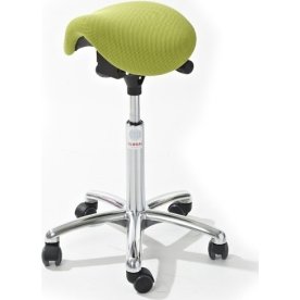 CL Mini sadelstol, grøn, stof, 58-77 cm