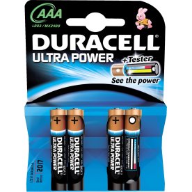 Duracell str. AAA Ultra batteri, 4 stk.
