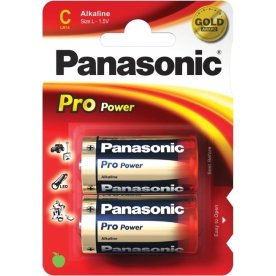 Panasonic Pro Power Gold Alkaline batterier, C, 2