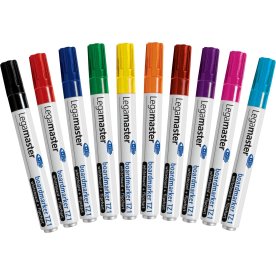 Legamaster TZ-1 whiteboardpennor, 10st blandade fä