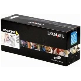 Lexmark 0C540X34G lasertoner, gul, 30000s