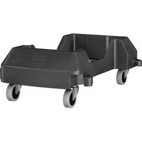 Vagn till soptunna Rubbermaid Slim Jim Svart