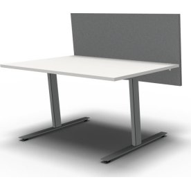Easy bordsskärm H65 x B140 cm grå