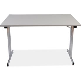 Fällbart bord 120x80 cm vit dekorlaminat/krom