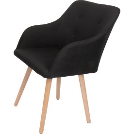 Fano loungestol med svart stomme i bok