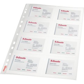 Esselte visitkortsficka 10,5x7,5 cm, till 16 kort