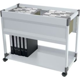 Business trolley dobbelt uden låg, A4/folio, Grå