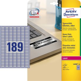 Avery L6008 Etiketter | 25,4x10 mm | 3780 st.