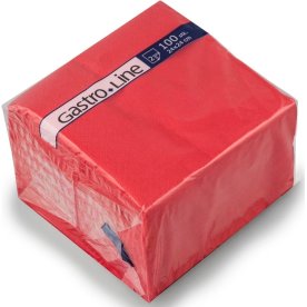 Pappersservett 2-lags 24x24 cm Röd 100 st