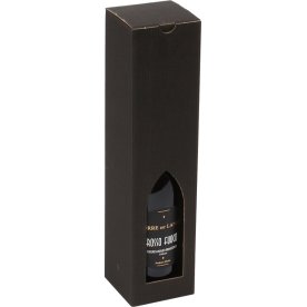 Vinkartong 1 flaska Wellpapp Svart