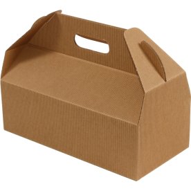 Presentförpackning med handtag brun