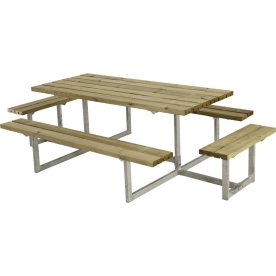 Plus Basic bord-bænkesæt m. påbygning, Natur 