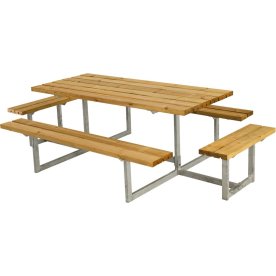 Plus Basic bord-bænkesæt m. påbygning, Lærk
