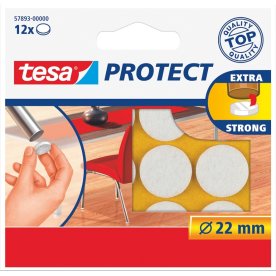 Tesa Protect filtpude rund Ø22 mm, Hvid