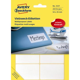 Avery 3337 etiketter för handskrift, 54x35 mm, 224