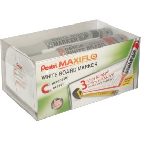 Pentel Maxiflo Magnetisk torkare inkl. 4 pennor