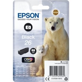 Epson T2611 bläckpatron, 200 s, fotosvart