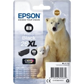 Epson T2631 XL bläckpatron, 400 s, fotosvart