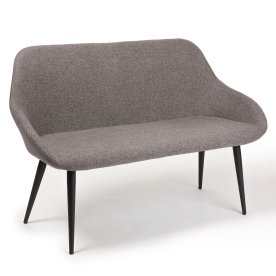 Bello loungesoffa grå med svarta ben
