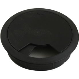 Kabelgenomföring i svart plast, Ø80 mm