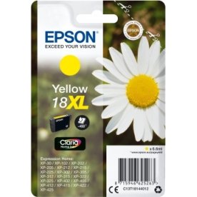Epson 18/C13T18144022 gul blækpatron, 450s m/alarm