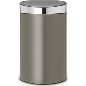 Brabantia Touch Bin 40 L, platinum med stållock