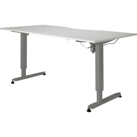 Höj-/sänkbart skrivbord Stay Vit/Alu 180x90 cm