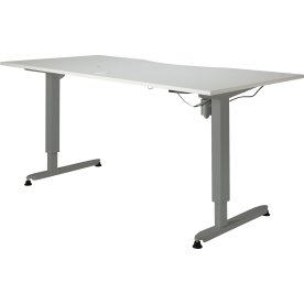 Stay hæve/sænkebord hvid/alu 180x90 cm 