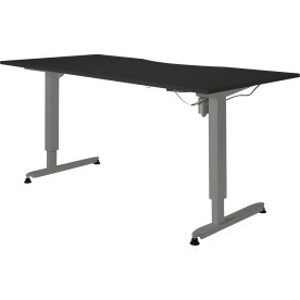 Höj-/sänkbart skrivbord Stay Svart/Alu 180x90 cm