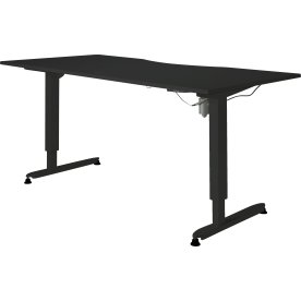 Höj-/sänkbart skrivbord Stay Svart/Svart 180x90 cm
